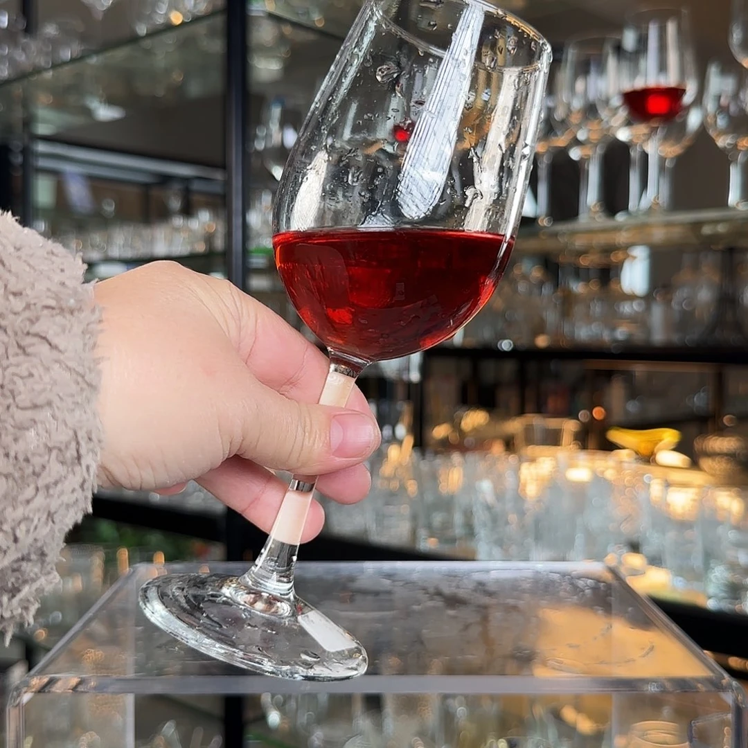 玻璃手柄款2个320毫升红酒杯6135