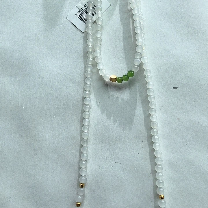 和田玉银S925镀金镶嵌颈饰