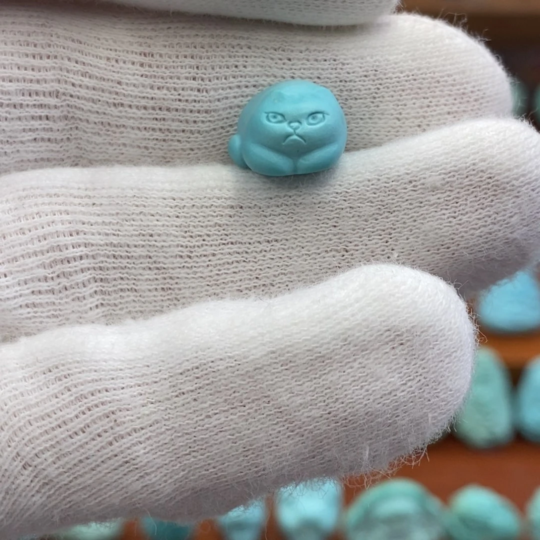 绿松石18K金镶嵌珠宝奇石