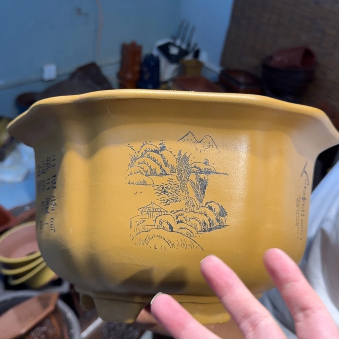 紫砂花盆口径27.15口径