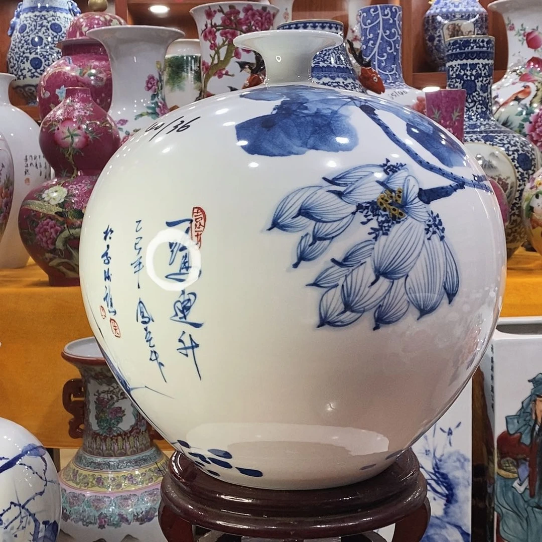 摆件福*景德镇陶瓷石榴瓶