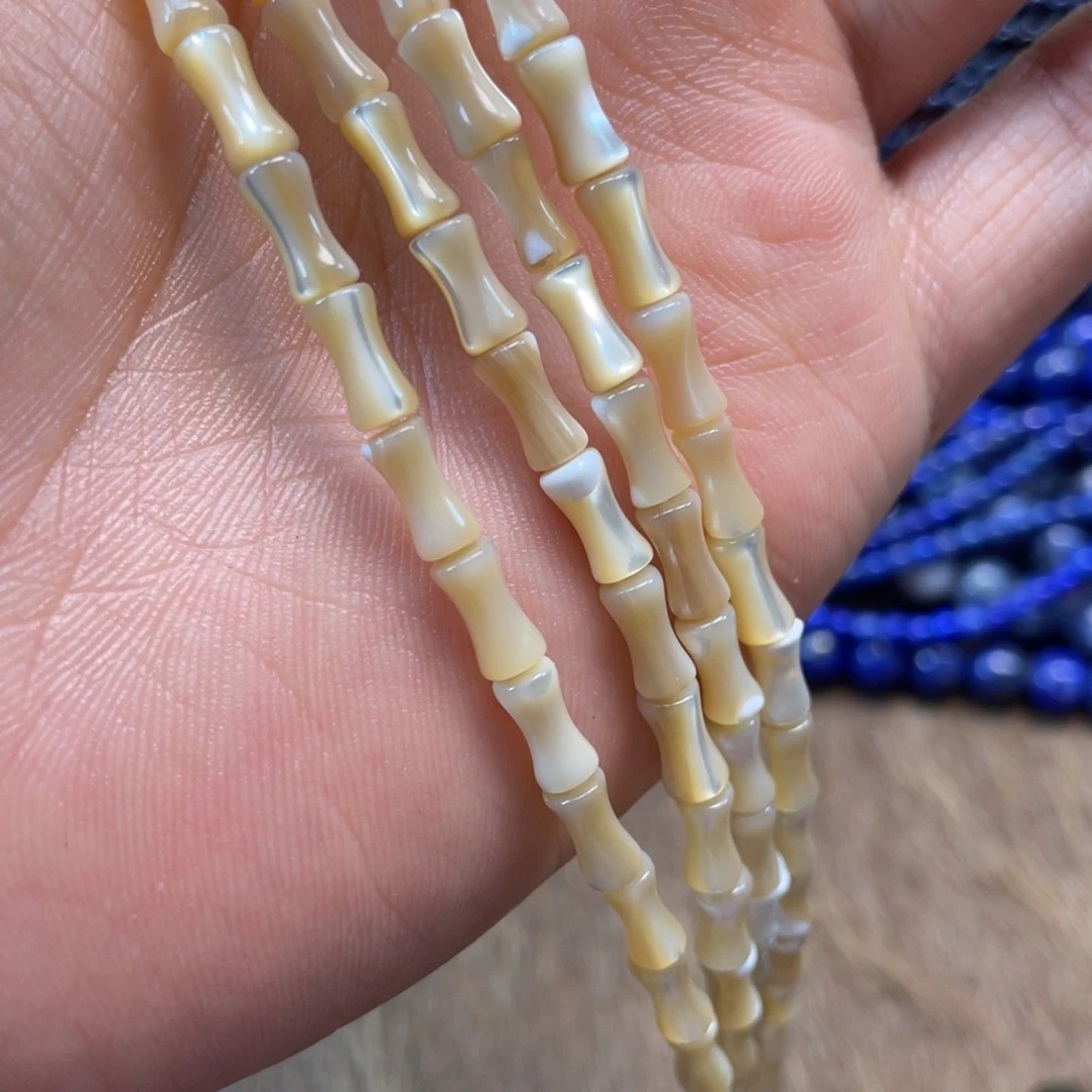 玛瑙/玉髓未镶嵌珠宝半成品马蹄螺竹节4×7mm