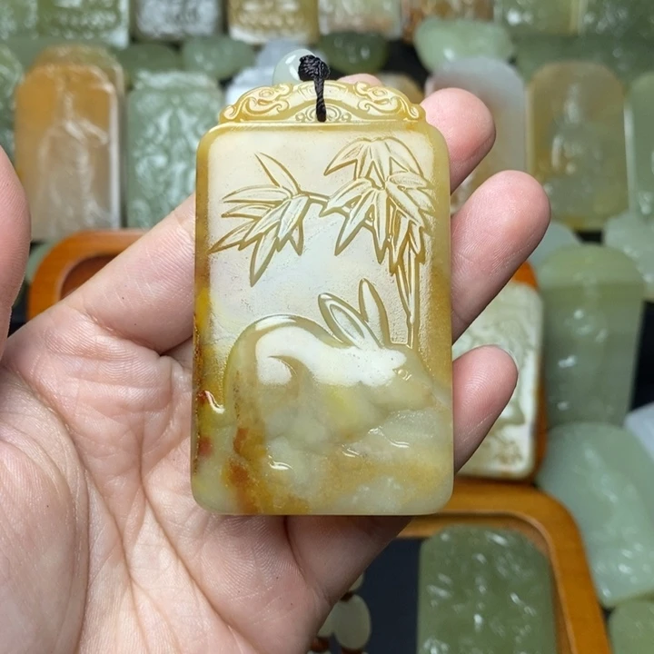 漫***生昆仑山料方解石玉