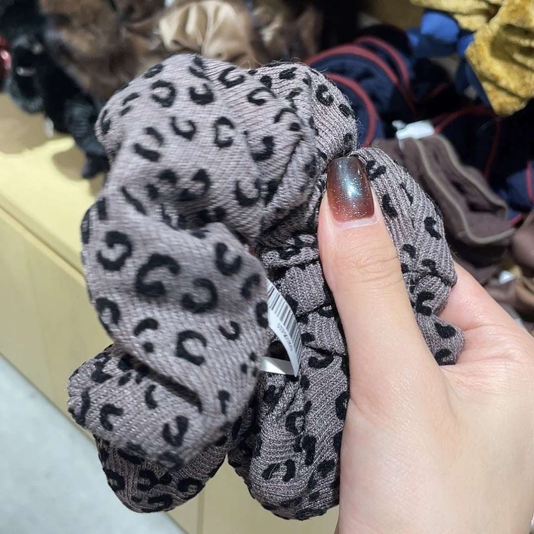 非金属咖豹纹充棉发圈