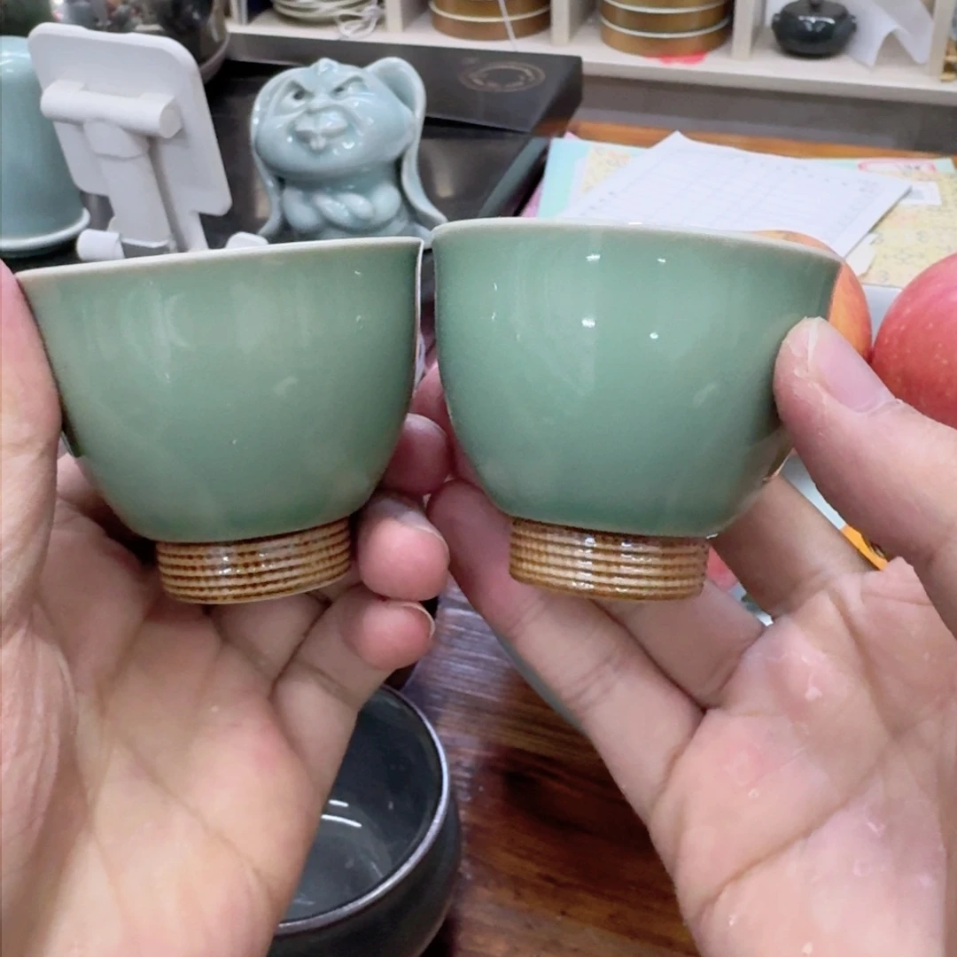 龙泉青瓷茶具微瑕6735