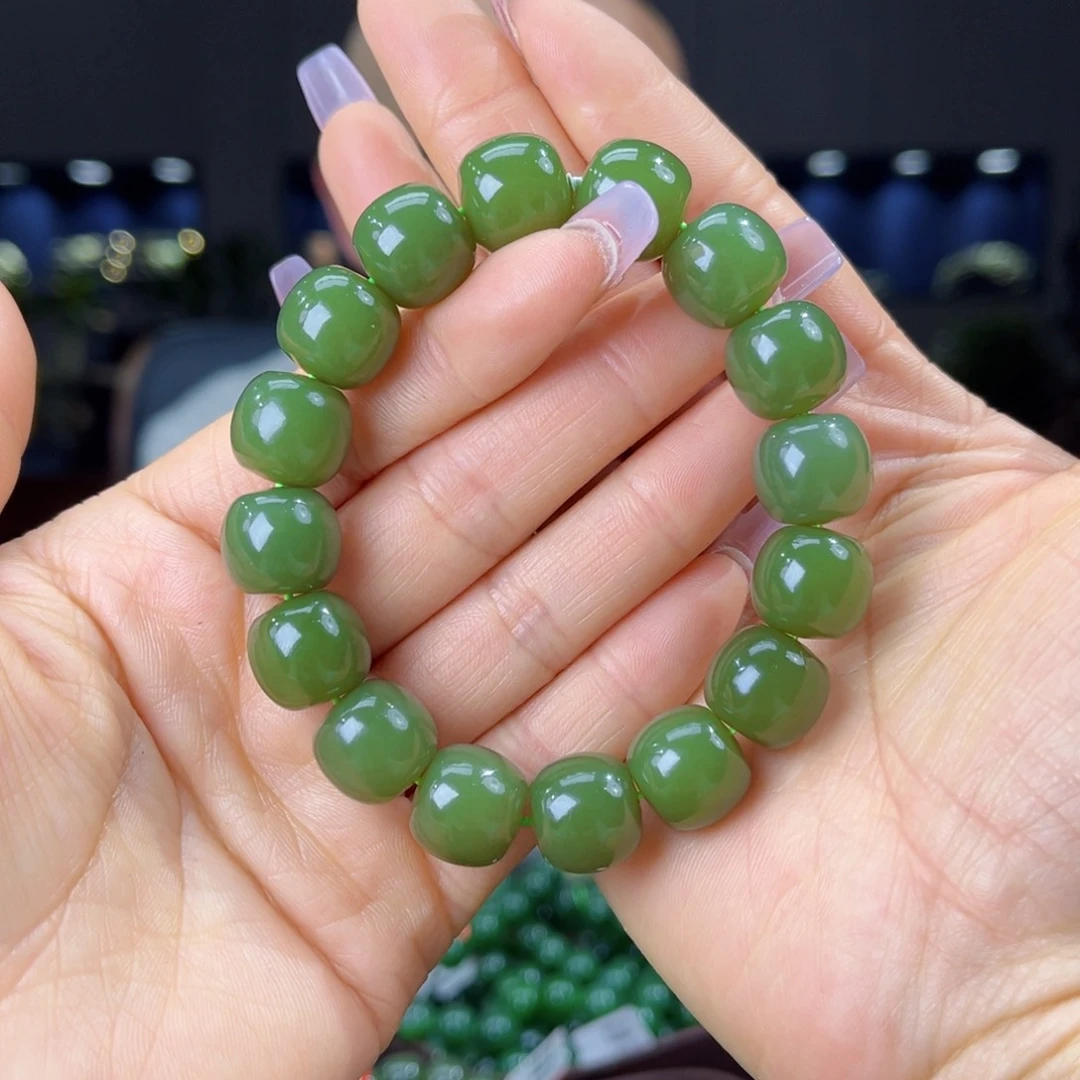 未镶嵌手串和田玉天然和田玉新疆若羌青黄口料14