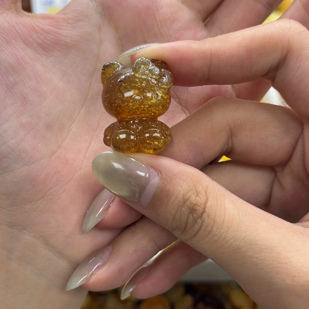 琥珀未镶嵌颈饰天然琥珀kt