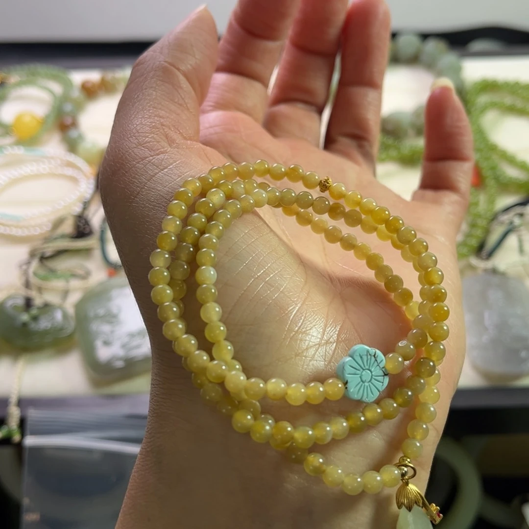 和田玉手链未镶嵌猫*