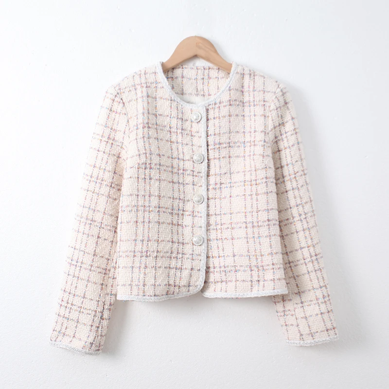 HH791-名媛小香风女士外套通勤百搭气质优雅上衣高级清冷干净女装