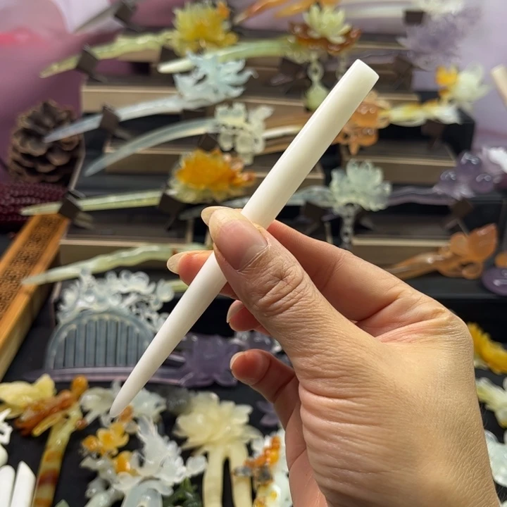 蛇纹石玉合金发饰岫玉