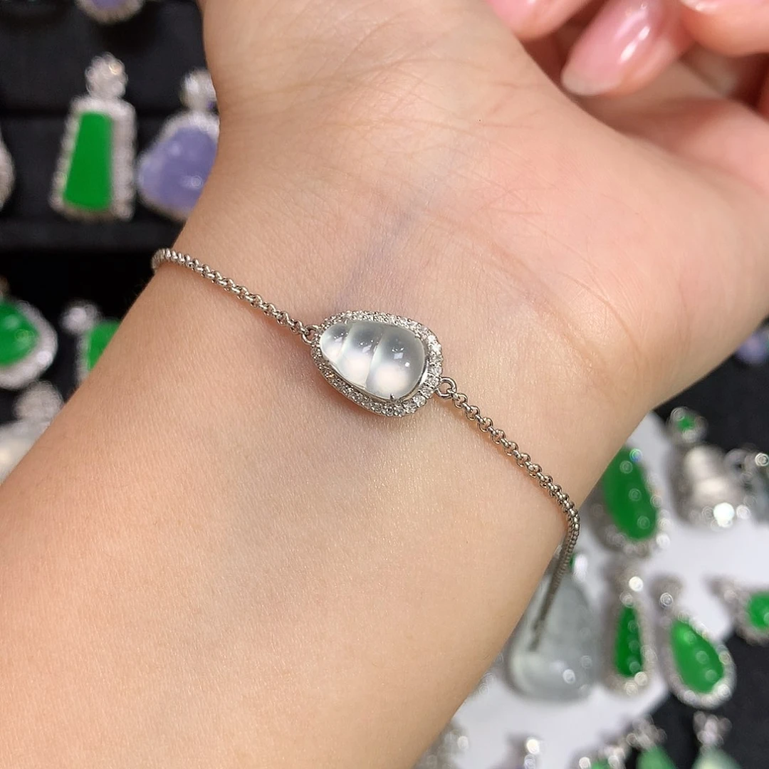 18K金镶嵌手链翡翠