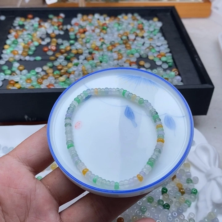 翡翠散珠算盘手串