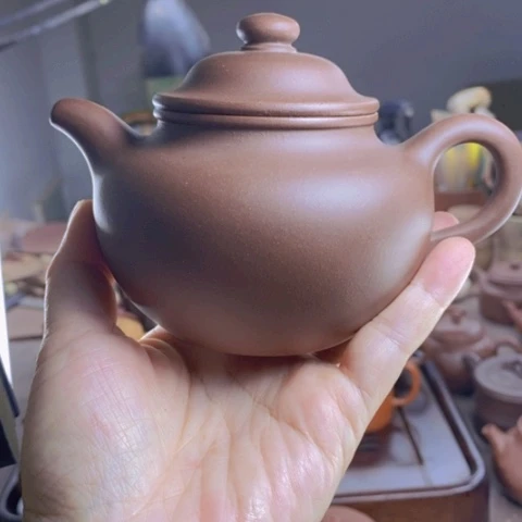 茶壶紫砂猎*原矿紫砂连子250cc瑕