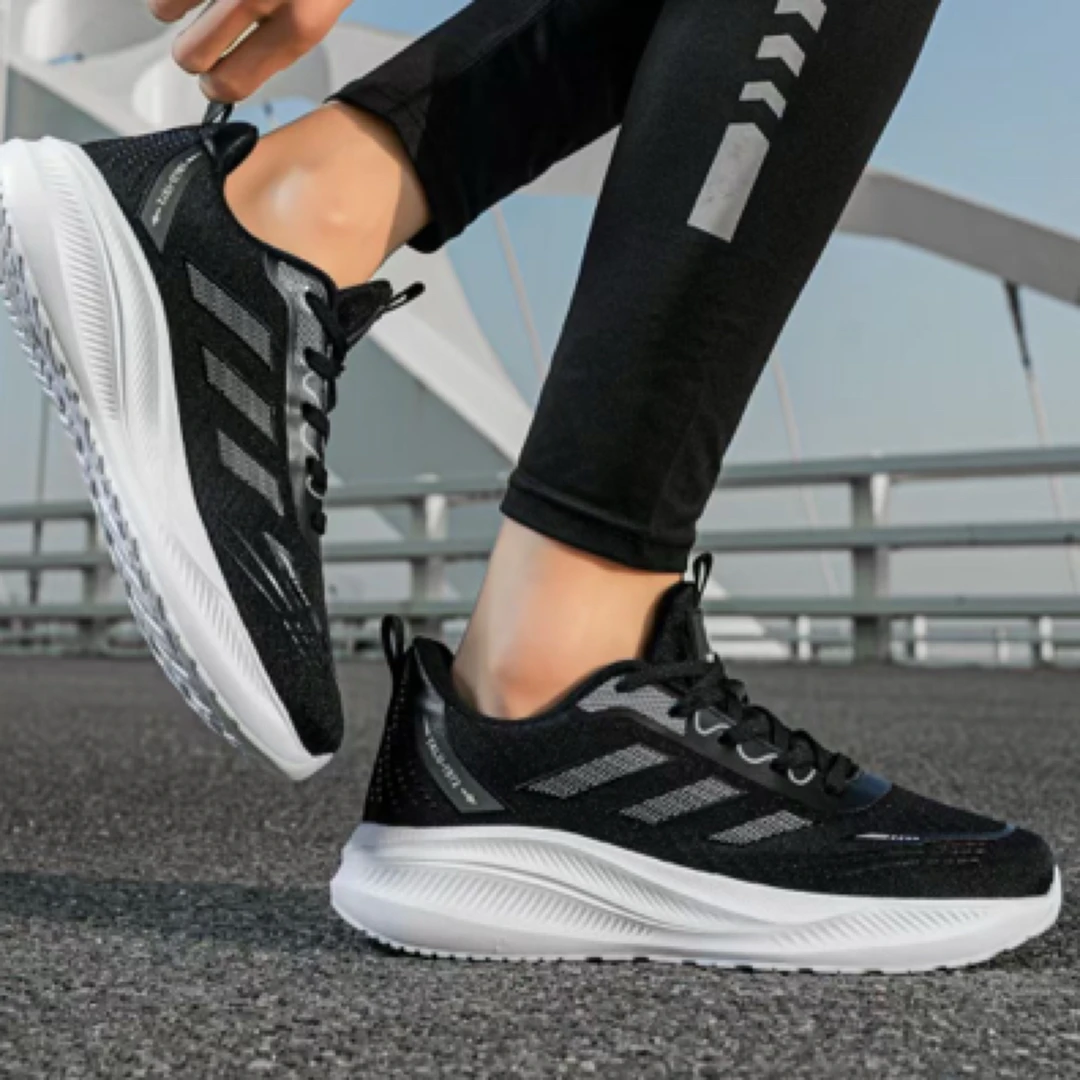 雅鹿正品休闲健步透气轻便跑步鞋时尚休闲软底减震百搭飞织男鞋