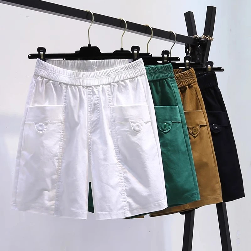 香朵儿小个子拼接设计感工装休闲裤2025夏季新款流行时尚女装短裤