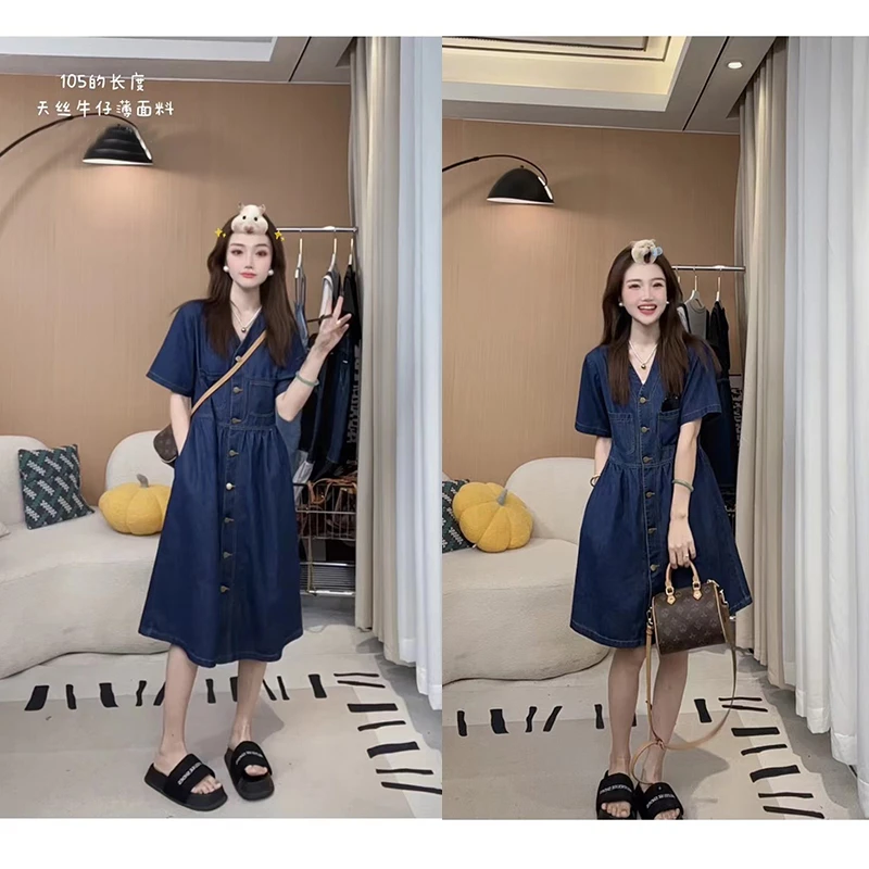 【极简穿搭】夏季透气宽松显瘦连衣裙网红洋气减龄韩版气质裙韩2915