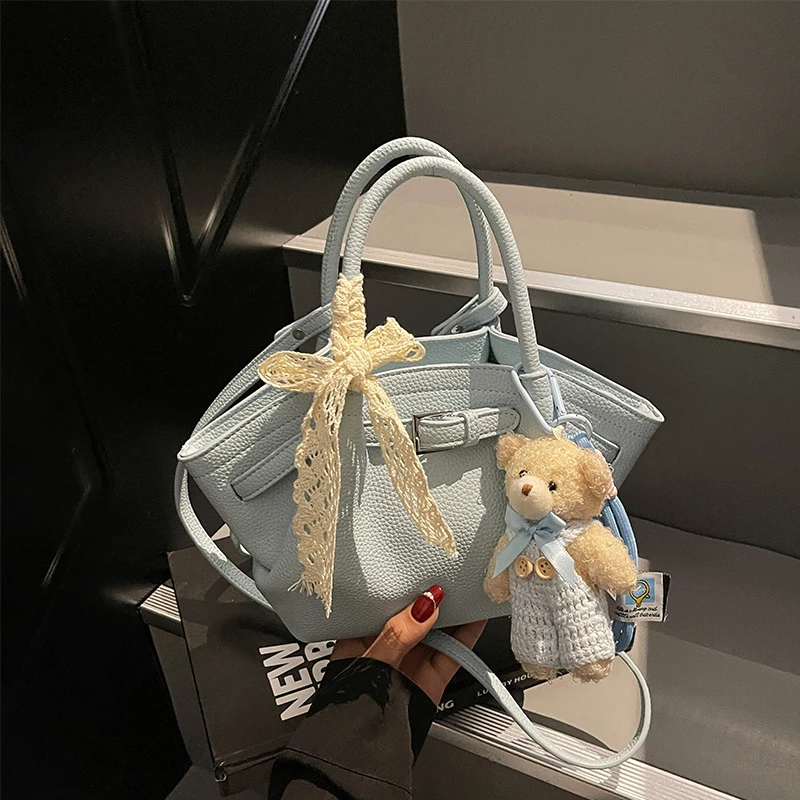 艾米兔女包2025新款百搭时尚简约韩系手提包纯色洋气单肩斜挎包