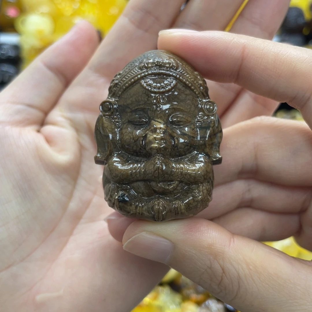 琥珀未镶嵌裸石天然琥珀 根珀象神
