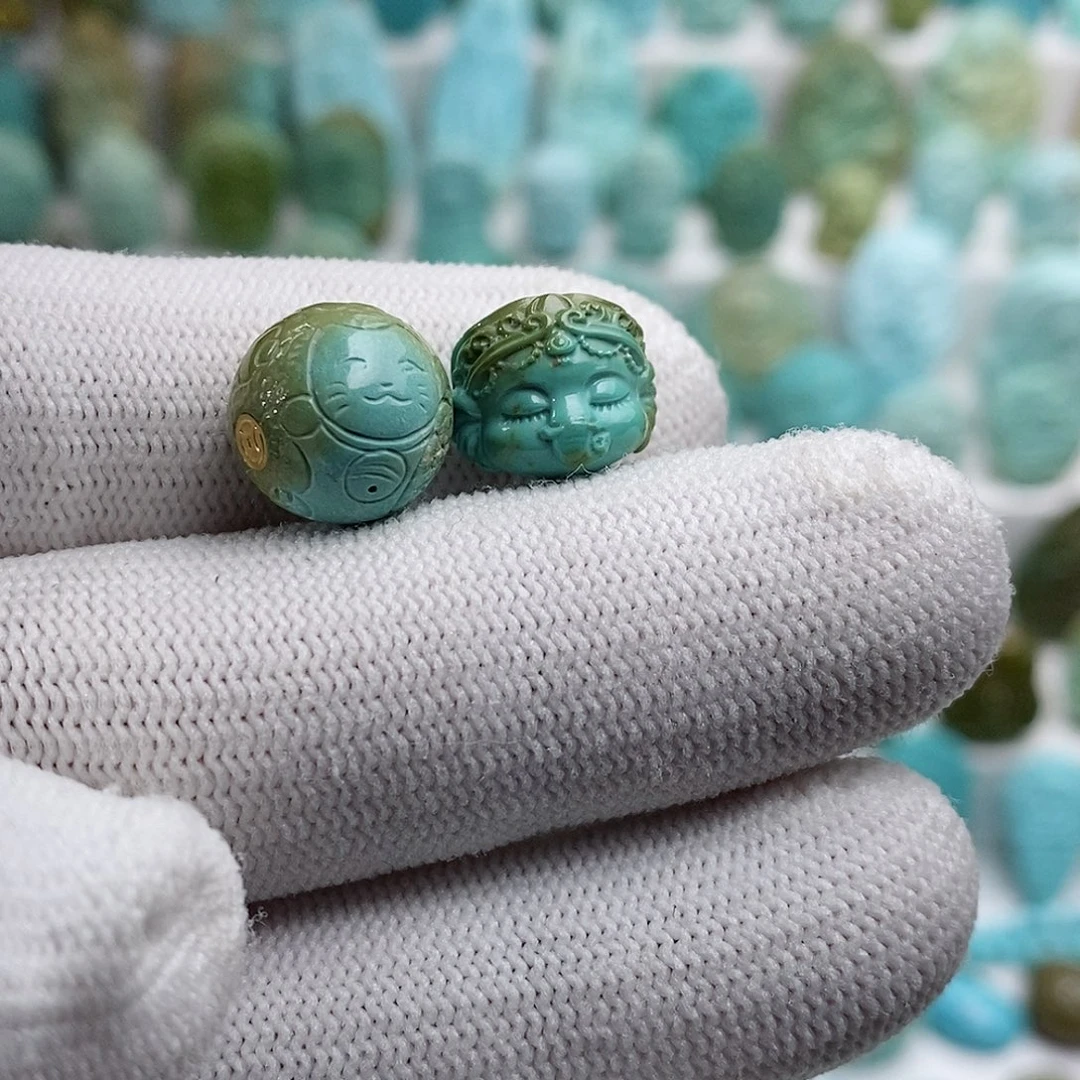 绿松石绿松石未镶嵌瓷**隅