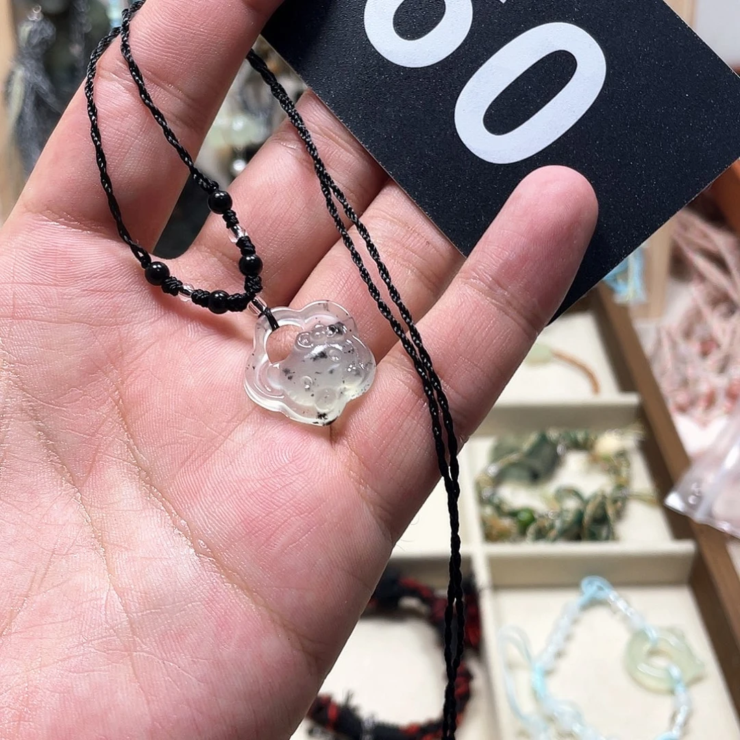 蛇纹石玉合金颈饰