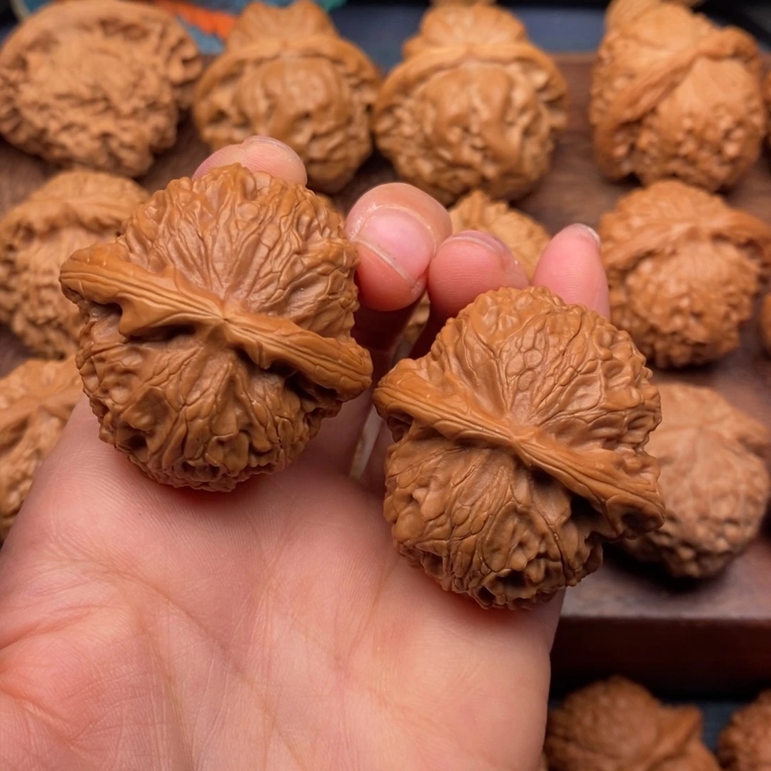 文玩核桃把件40精品圆球宫灯