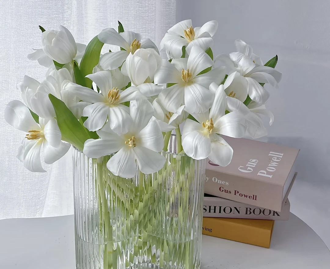 纯洁清新白色郁金香10支真挚的祝福送礼专属基地直发（8+2支防损）