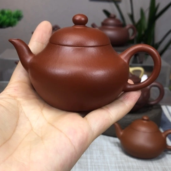 茶壶紫砂梨型全手工生砂生料120cc