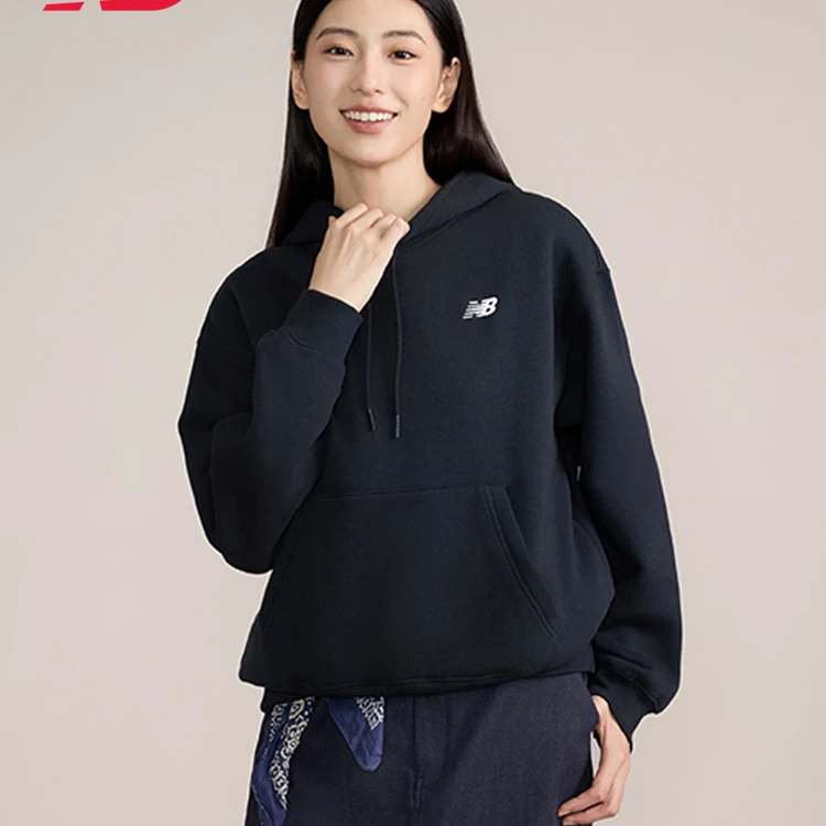 New Balance 24女款百搭简约舒适休闲连帽卫衣WT41510-