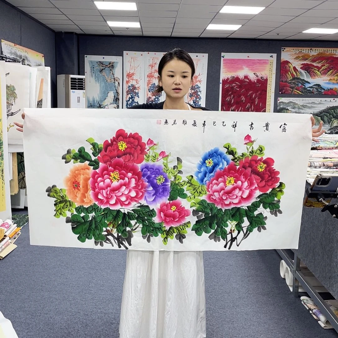国画作品小姐姐放漏…