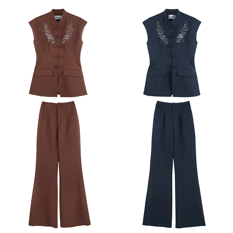 清！「只此蓝黛」2025年夏季新款新中式设计感套装两件套SHBZX641338