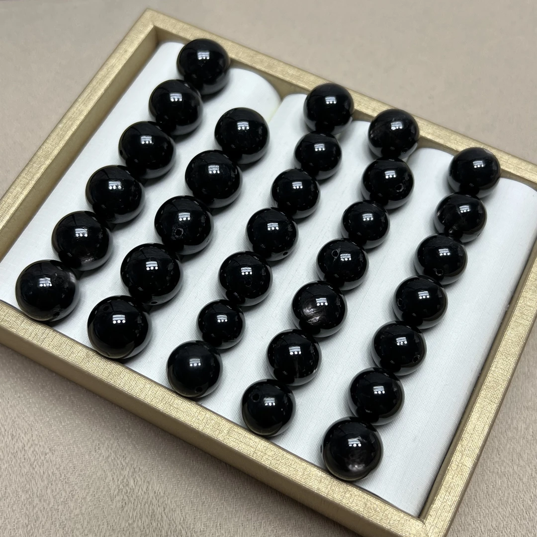 【晶澜月】W092天然金运石通孔单珠 多样性发其一