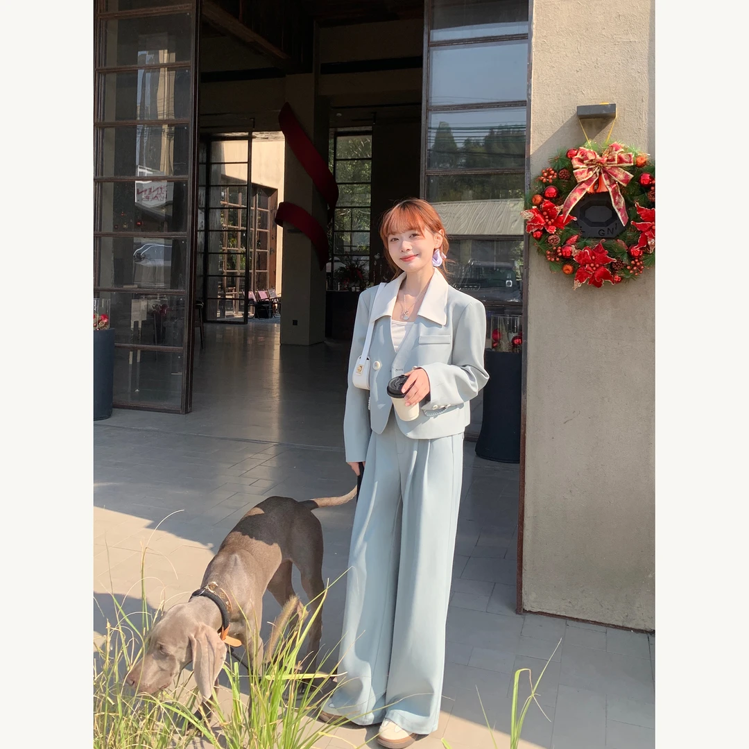 【福利清仓NO退NO换】小个子衣裤女洋气气质装通勤两件套装