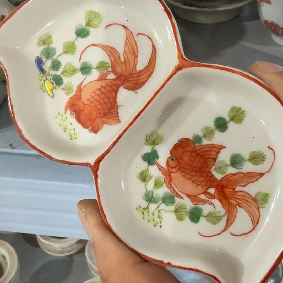 瓷片摆件手绘瓷器处理