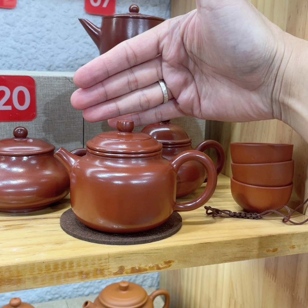 茶壶紫砂A*德钟155毫升全品一套