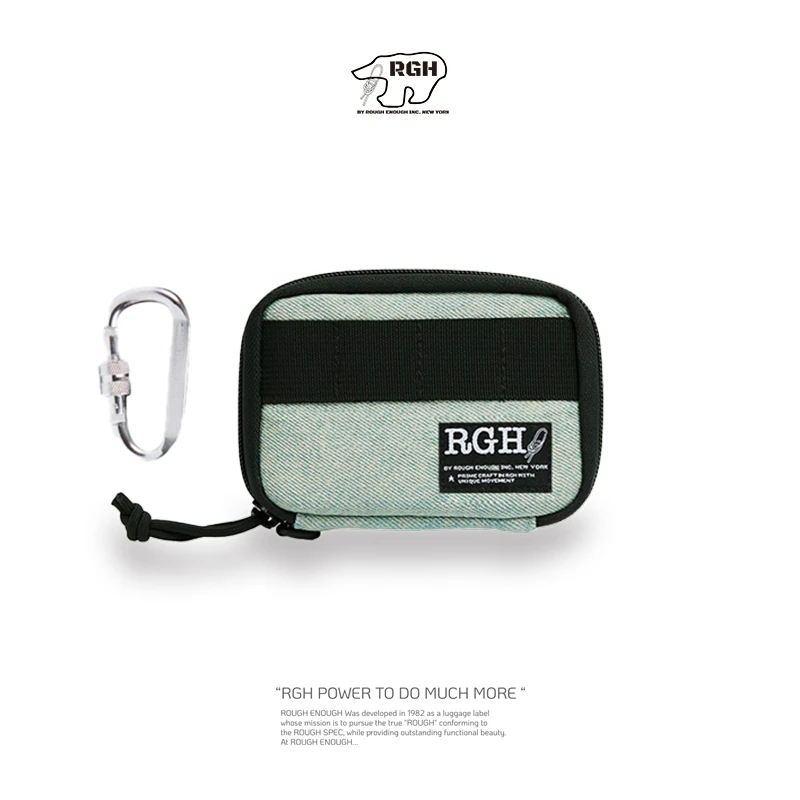 RGH新款防盗刷牛仔帆布卡包钱包二合一驾驶证件包男生零钱钥匙包