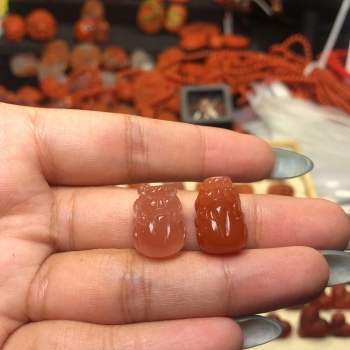 南红玛瑙银S925镀金镶嵌吊坠(赠链)