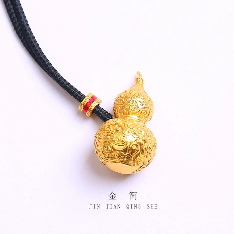 铜合金吊坠 倪妮同款 实心花藤葫芦吊坠时尚复古毛衣链