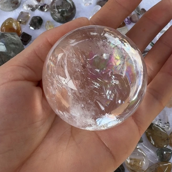 摆件未镶嵌水晶爆彩白球卡5.4