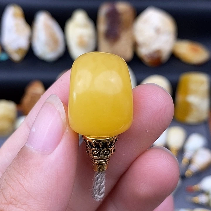 琥珀未镶嵌裸石15马蹄三通