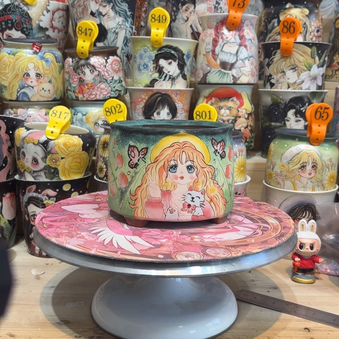 景德镇手绘花盆陶瓷12/11