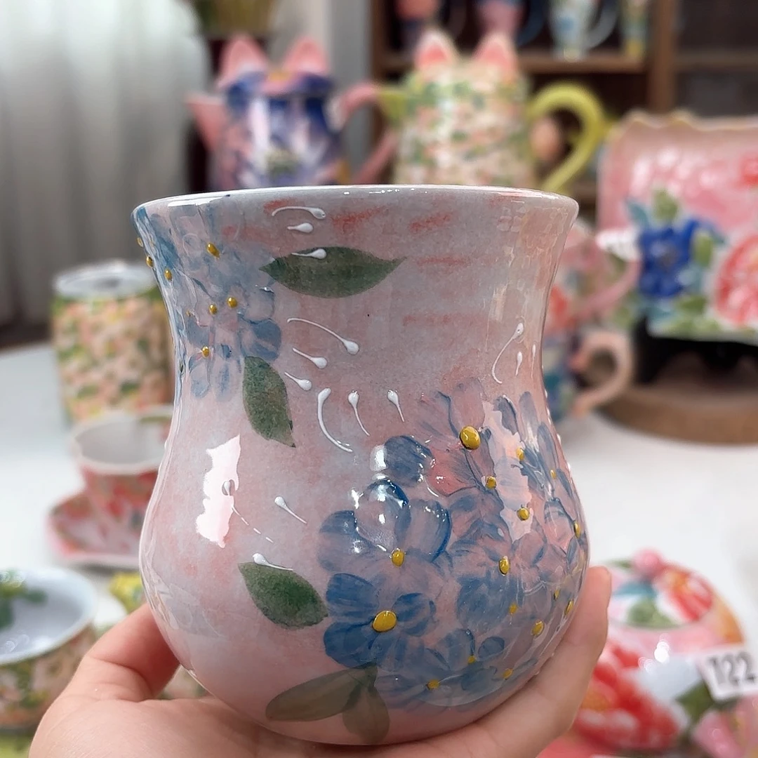 景德镇手绘高温釉下彩陶瓷茶具