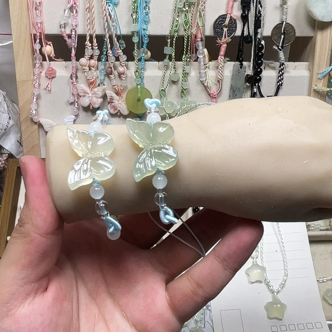 蛇纹石玉合金颈饰