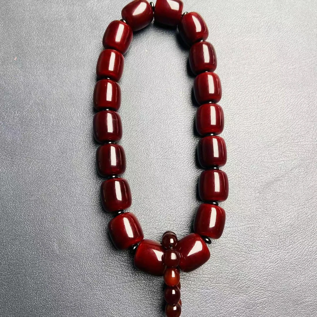 非金属皮质手链 精品单圈手串手持经典民族风复古桶珠老型