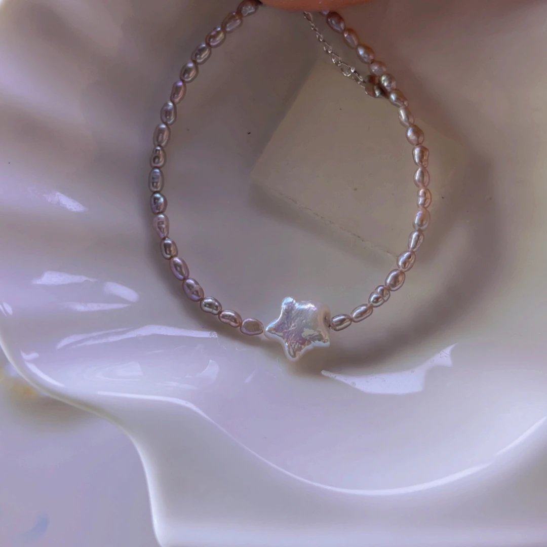 淡水珍珠手绳合金