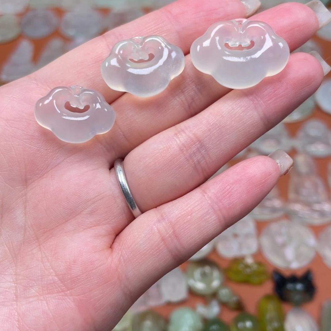 蛇纹石玉银S925镶嵌颈饰