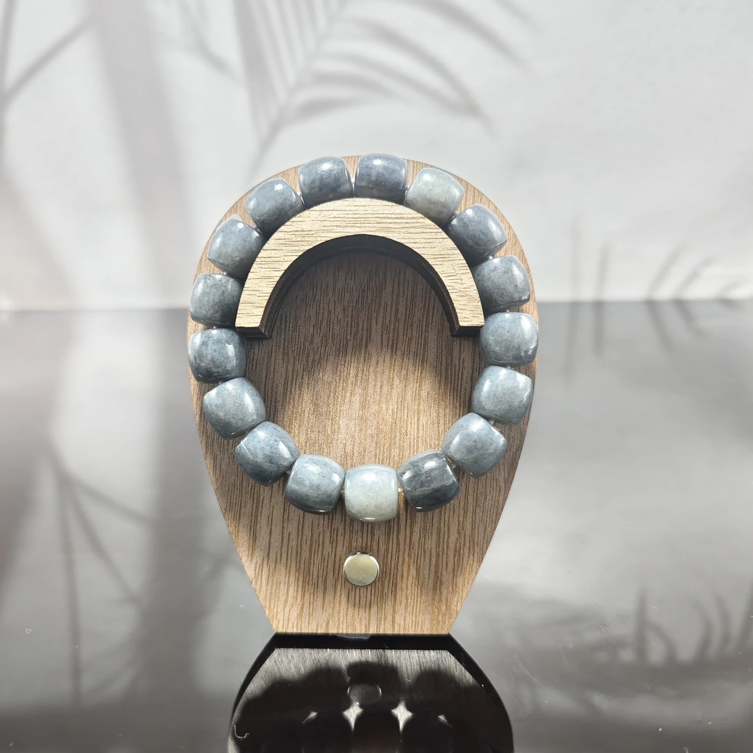 T和田玉青花籽直切手串（卡12）0935