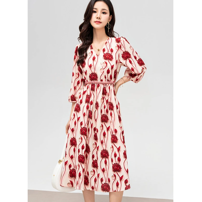 C9632女装连衣裙气质显瘦修身裙子11