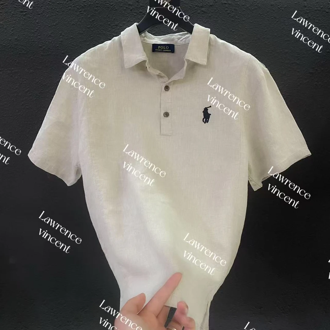 【Umi】亚麻纤维新款上新时尚休闲polo衫百搭男女款短袖P074