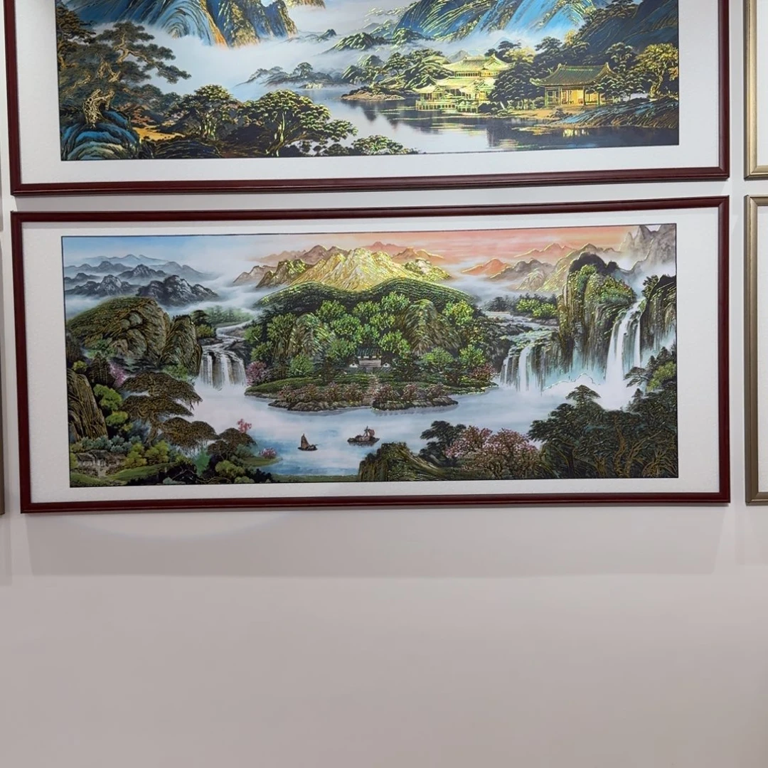 横款浮雕金山聚宝盆240*90