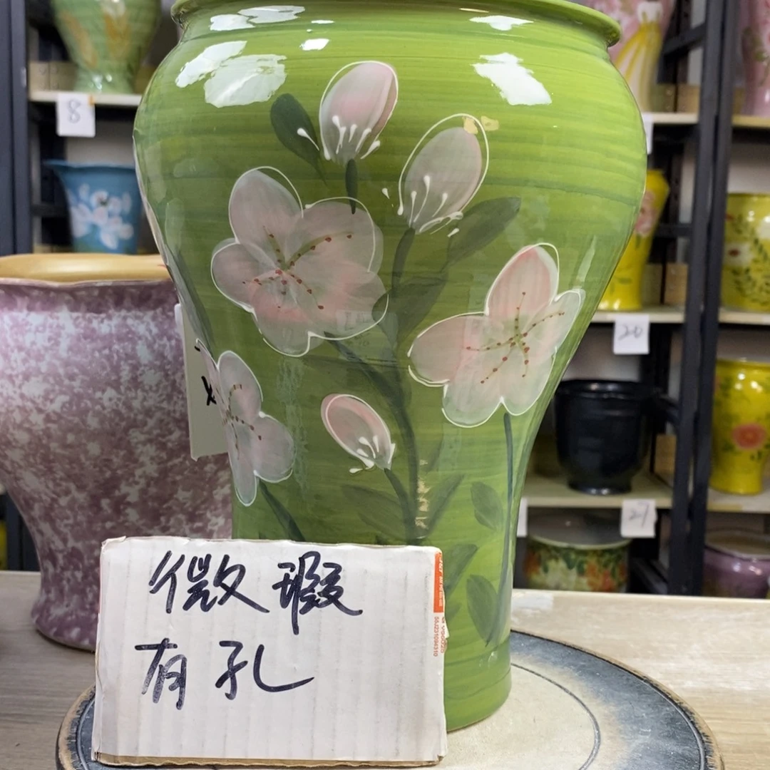 景德镇手工手绘陶瓷花盆